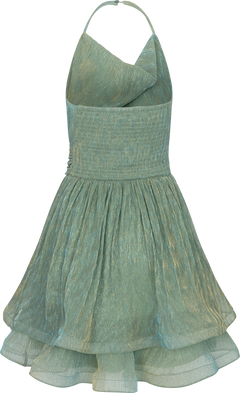 Line Chiffon Dress - Light Green