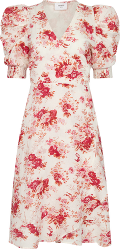 Valkyrie Midi Linen Dress - Red