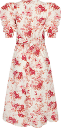 Valkyrie Midi Linen Dress - Red
