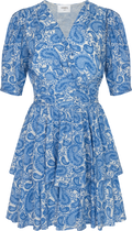 Jade Viscose Dress - Blue Paisley
