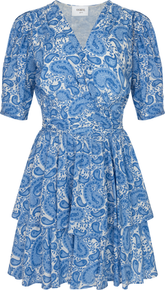 Jade Viscose Dress - Blue Paisley