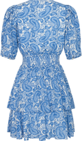 Jade Viscose Dress - Blue Paisley