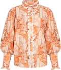 Sibba Patchwork Blouse - Coral