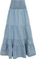 Vendla Denim Maxi Skirt - Blue