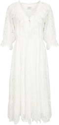 Alfrida Boho Lace Dress - White