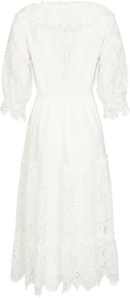 Alfrida Boho Lace Dress - White