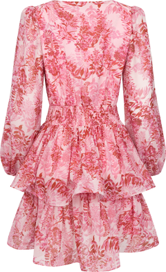 Jade Wave Bright Flower Dress - Pink Bright