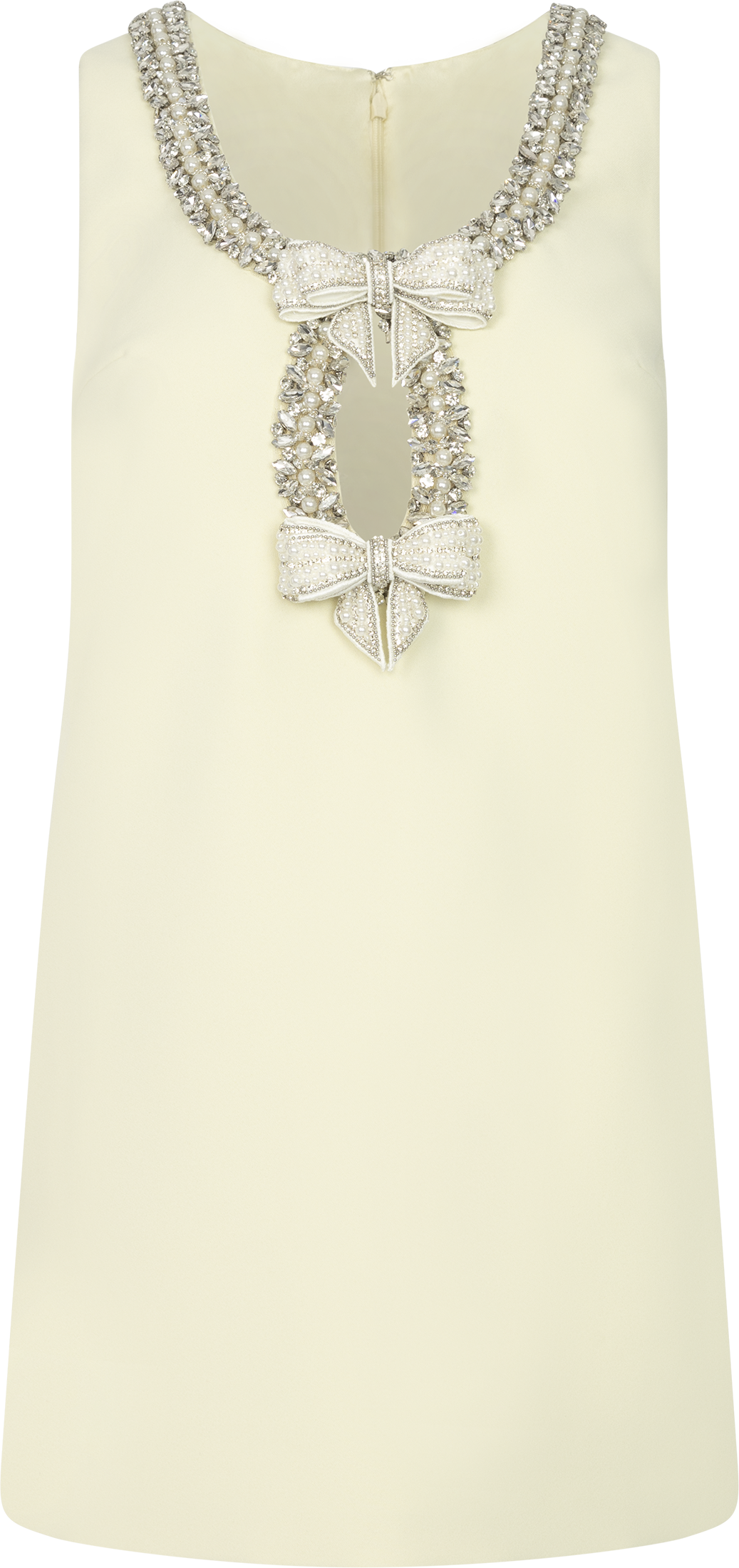 Crepe Bow Mini Dress - Yellow