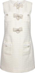 Boucle Bow Mini Dress - Cream