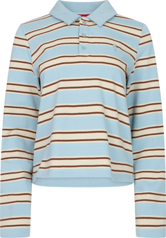 Ally Blouse - Blue Milkshake Stripe