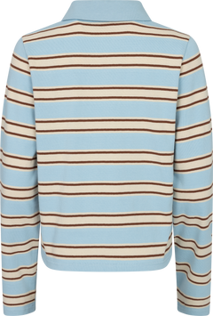 Ally Blouse - Blue Milkshake Stripe