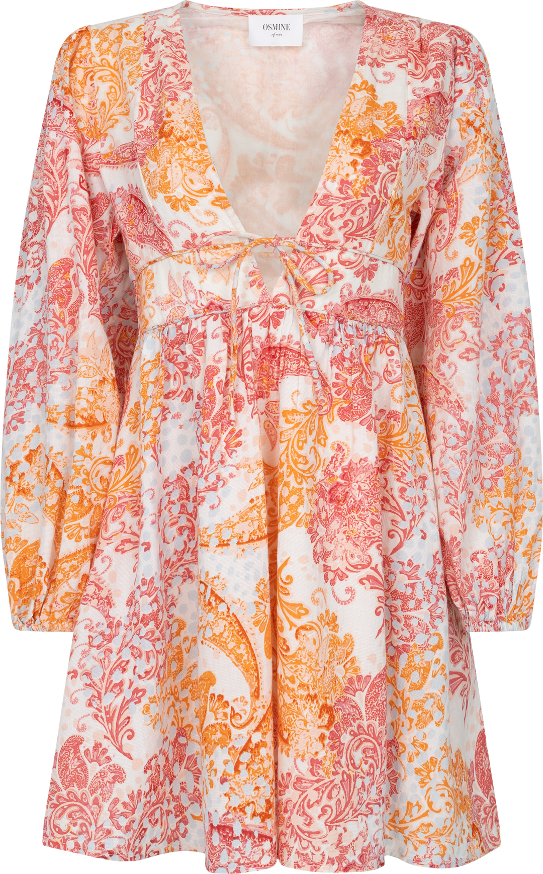 Runa Linen Mini Dress - Pink