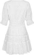 Valeria B Anglaise Dress - White