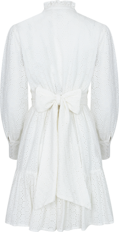 Liv Solid B Anglais Dress - White