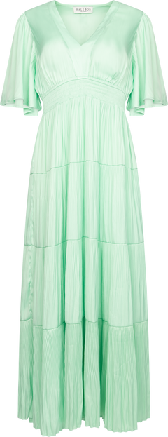 Angie Solid Dress Long - Mint