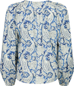 Brea Long Sleeve Blouse - Ciel