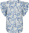 Sienna Flutter Sleeve Top - Ciel