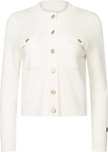 Allie Solid Cardigan - Ecru
