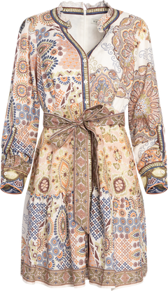 Samara Dress Short Linen - Ivory