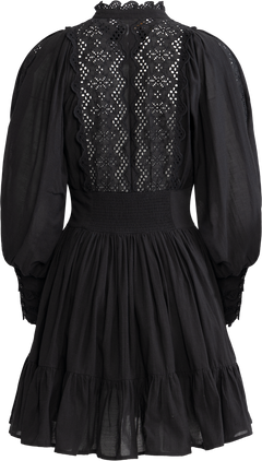 Cotton Slub Mini Dress - Black