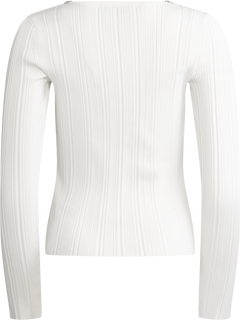 Embellished Knit Top - White