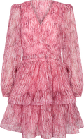Jade Wave Blurry Stripe Dress - Blurry Pink Lurex Stripe