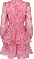 Jade Wave Blurry Stripe Dress - Blurry Pink Lurex Stripe
