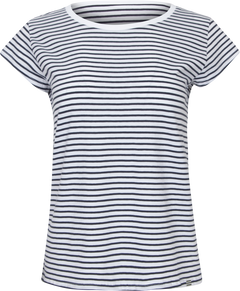 Organic Jersey Stripe Teasy Tee Fav - Parisian Night/Brilliant White