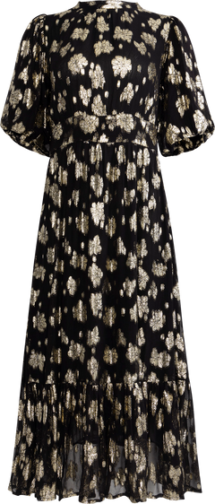 Jardin Midi Dress - Gold Shimmer