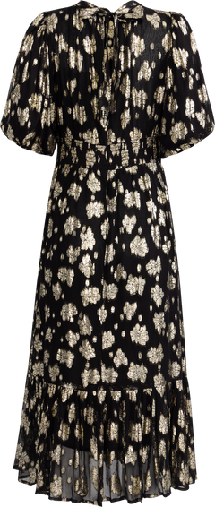 Jardin Midi Dress - Gold Shimmer
