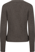 Liz Cashmere Knit Cardigan - Brown Melange