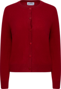 Clara Cashmere Knit Cardigan - Dark Red