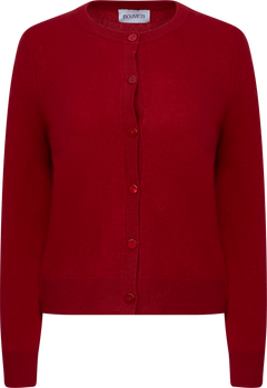 Clara Cashmere Knit Cardigan - Dark Red