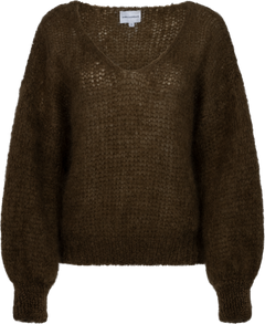 Milana Ls Mohair Knit - Cocoa