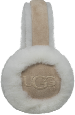Sheepskin Embroidery Earmuff - Sand