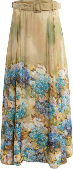 Organza Maxi Skirt - Forest Flower