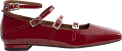 Luke Onix Leather Ballet Flats - Wine Burgundy