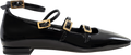 Luke Onix Leather Ballet Flats - Black
