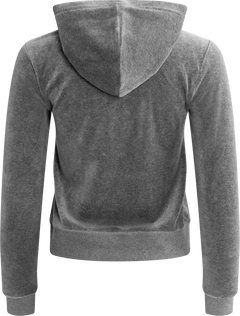 Robertson Classic Velour Zip Hoodie - Charcoal Marl