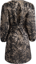 Paula-Siv Golden Leo Ls Short Dress - Gold