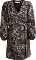 Paula-Siv Golden Leo Ls Short Dress - Gold