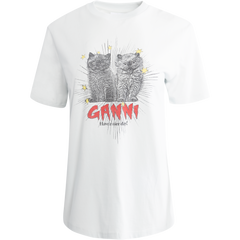 Basic Jersey Kittens Relaxed T-Shirt - Illusion Blue