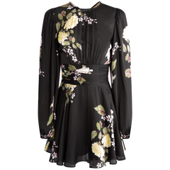 Satin Mini Dress - Vivid Bouquet
