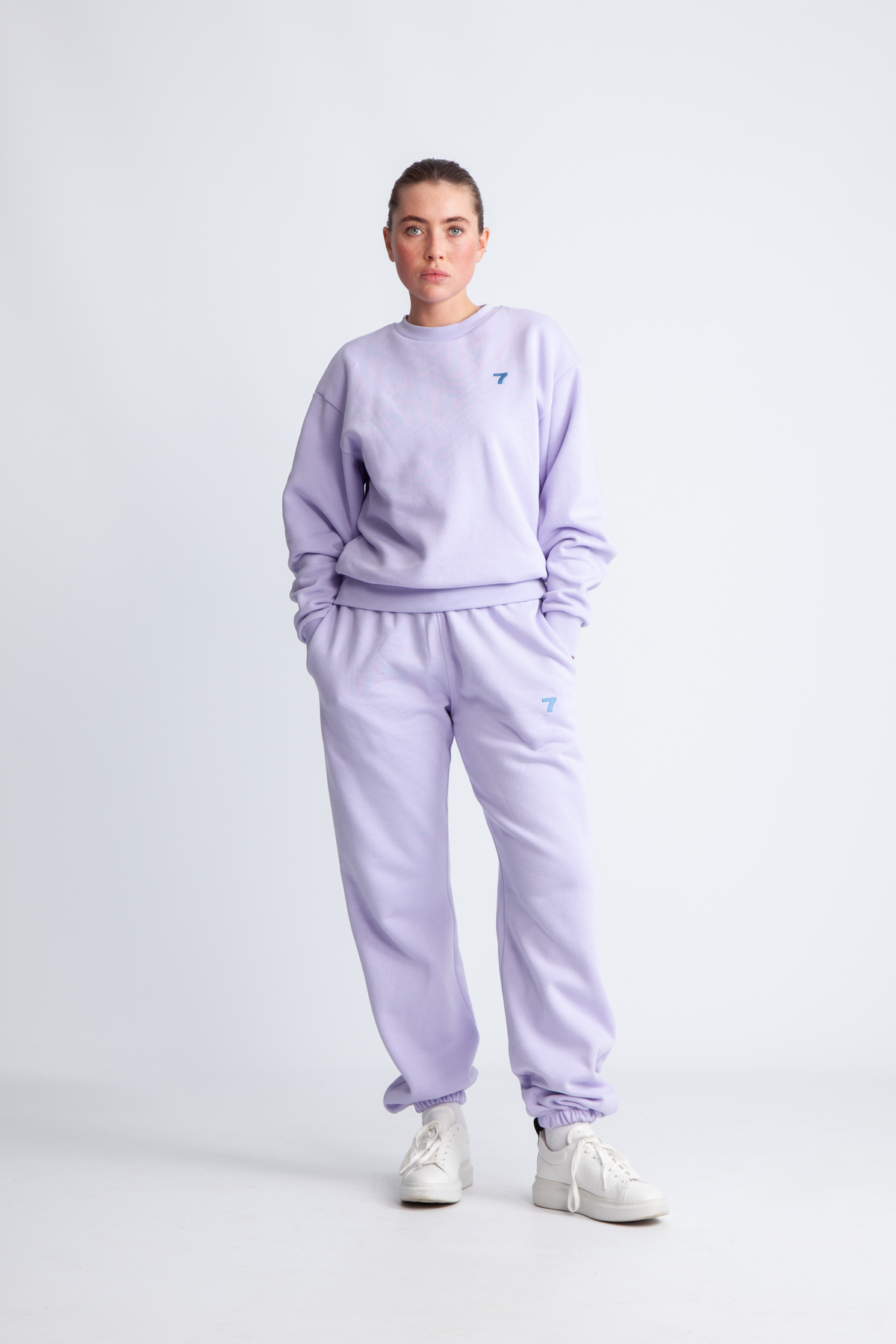 Organic Fitted Crewneck - Lavender