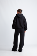 Washed Heavy Sweat Hoodie - Black