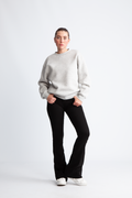 Lisa Hankie Ls Crew Neck Sweat - Light Grey Melange
