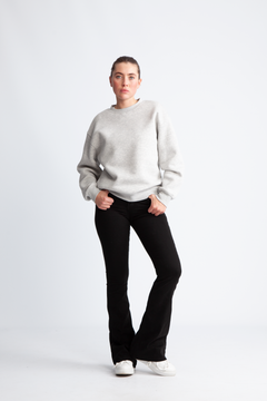 Lisa Hankie Ls Crew Neck Sweat - Light Grey Melange