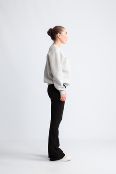 Lisa Hankie Ls Crew Neck Sweat - Light Grey Melange
