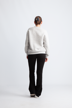 Lisa Hankie Ls Crew Neck Sweat - Light Grey Melange