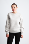 Lisa Hankie Ls Crew Neck Sweat - Light Grey Melange